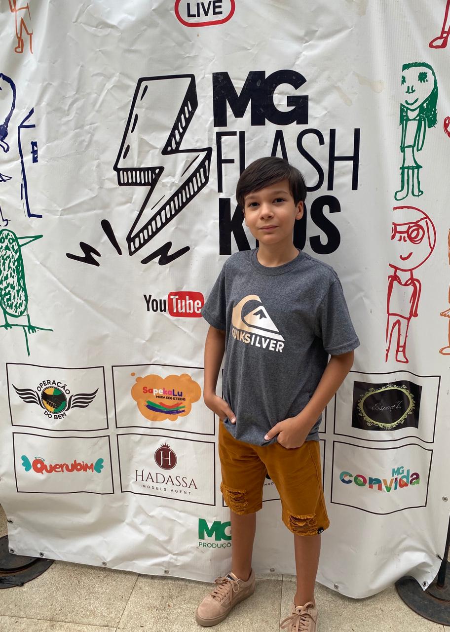 Ator e Modelo Gui Rodrigues, participou do grande desfile das celebridades mirins do MG Flash Kids