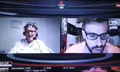 Comentarista Felippe Facincani aparece pelado durante transmissão da ESPN