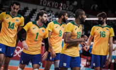 Brasil perde para Argentina no tie-break e fica fora do pódio no vôlei masculino