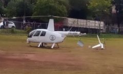 Helicóptero da Globo faz pouso forçado e perde parte da cauda em MG