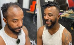 Criador de técnica exclusiva de dreads para calvos gera renda para oito famílias da Zona Oeste do Rio de Janeiro