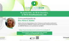 Webcast discute a relação entre envelhecimento e dor