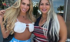 Érika Schneider, ex-participante de A Fazenda, realça o visual para ensaio técnico na Sapucaí