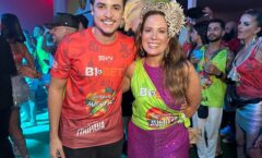 Carnaval: Gah Bernardes prestigia camarote no Sambódromo do Anhembi, em São Paulo