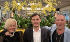 A estilista Ivana Beaumond e o Promoter David Santiago comemoram aniversário do decorador parisiense Gian Tommasini no Copacabana Palace