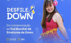 Crianças com Síndrome de Down desfilam no São Gonçalo Shopping