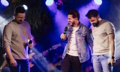 Clayton & Romário dividem o palco com Bruno Rosa em coquetel de lançamento